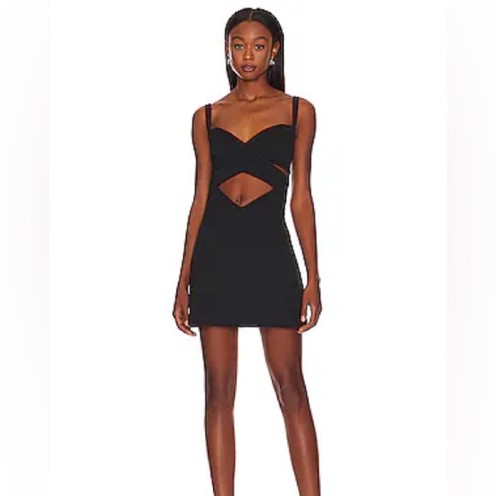 NWT L’Academie Anoush Black Mini Dress